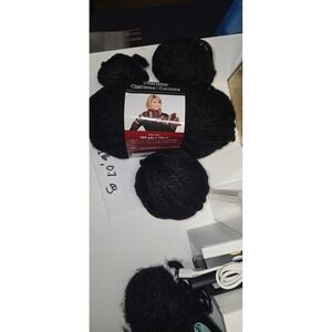Charisma Bulky Yarn Black 100% Acrylic 109 Yards 4 Skeins Bundle Crochet Knit